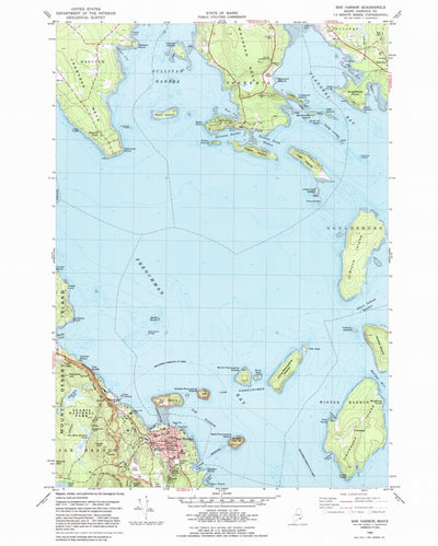 United States Geological Survey Bar Harbor, ME (1982, 24000-Scale) digital map