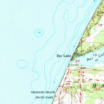 United States Geological Survey Bar Lake, MI (1956, 62500-Scale) digital map