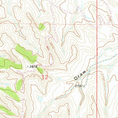 United States Geological Survey Bar N Draw, WY-MT (1968, 24000-Scale) digital map