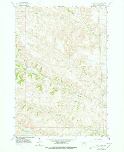 United States Geological Survey Bar V Ranch, MT (1967, 24000-Scale) digital map