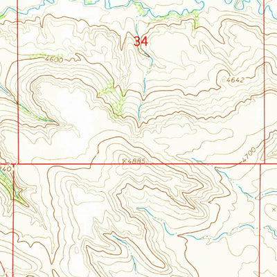 United States Geological Survey Bar V Ranch NE, MT (1967, 24000-Scale) digital map