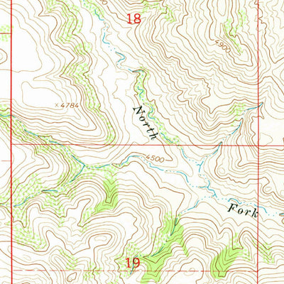 United States Geological Survey Bar V Ranch NE, MT (1967, 24000-Scale) digital map