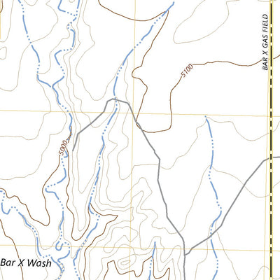 United States Geological Survey Bar X Wash, UT (2023, 24000-Scale) digital map