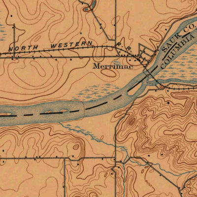 United States Geological Survey Baraboo, WI (1895, 62500-Scale) digital map