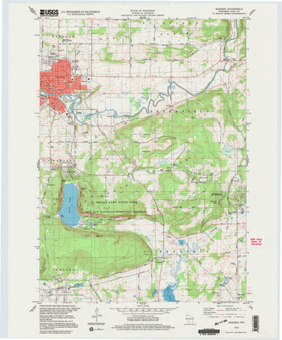 United States Geological Survey Baraboo, WI (1994, 24000-Scale) digital map