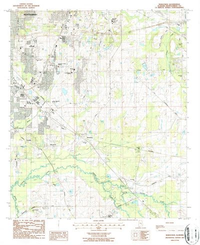 United States Geological Survey Barachias, AL (1987, 24000-Scale) digital map