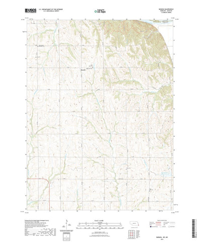 United States Geological Survey Barada, NE (2021, 24000-Scale) digital map