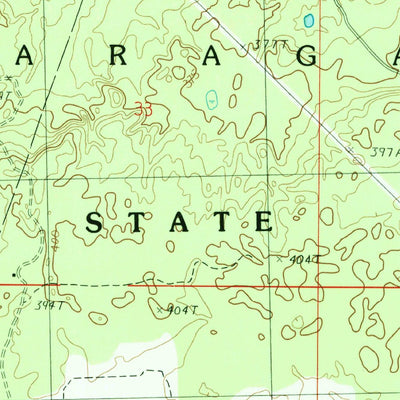 United States Geological Survey Baraga Plains, MI (1985, 24000-Scale) digital map