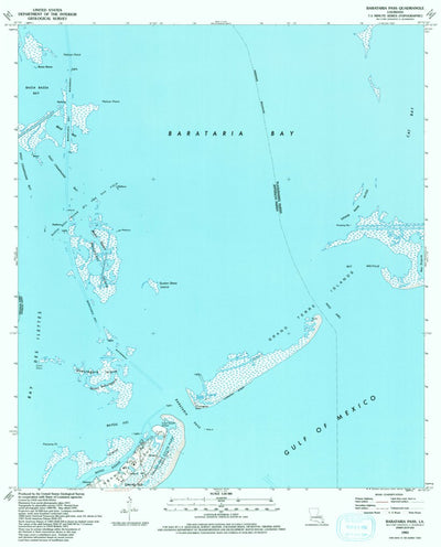 United States Geological Survey Barataria Pass, LA (1993, 24000-Scale) digital map