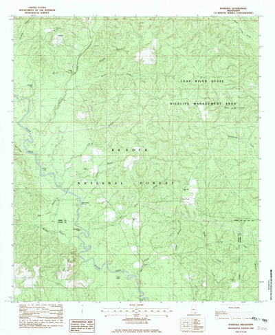 United States Geological Survey Barbara, MS (1982, 24000-Scale) digital map