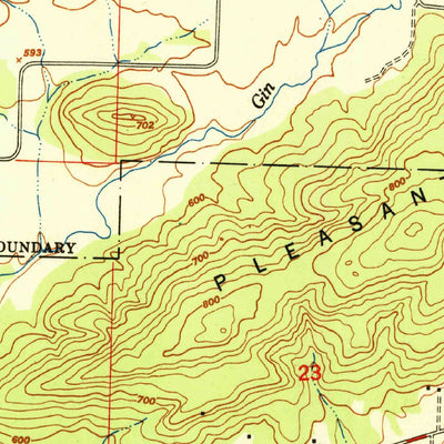 United States Geological Survey Barber, AR (1951, 24000-Scale) digital map