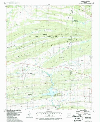 United States Geological Survey Barber, AR (1987, 24000-Scale) digital map
