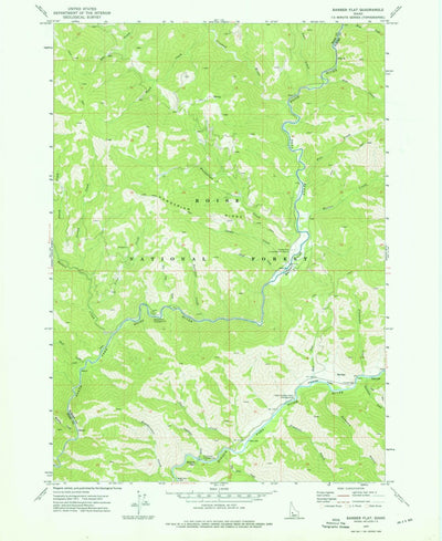 United States Geological Survey Barber Flat, ID (1972, 24000-Scale) digital map