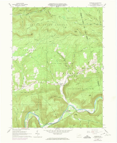 United States Geological Survey Barbours, PA (1965, 24000-Scale) digital map