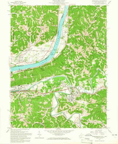 United States Geological Survey Barboursville, WV-OH (1957, 24000-Scale) digital map