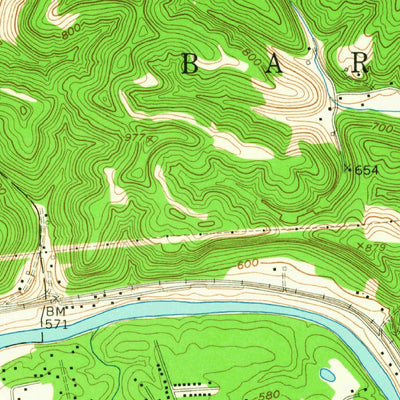 United States Geological Survey Barboursville, WV-OH (1957, 24000-Scale) digital map
