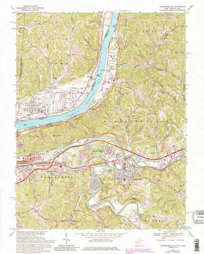 United States Geological Survey Barboursville, WV-OH (1968, 24000-Scale) digital map