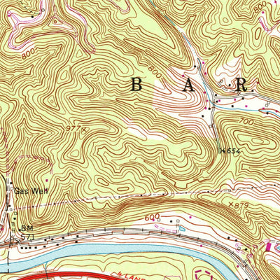 United States Geological Survey Barboursville, WV-OH (1968, 24000-Scale) digital map