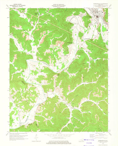 United States Geological Survey Barbourville, KY (1974, 24000-Scale) digital map