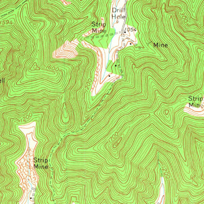 United States Geological Survey Barbourville, KY (1974, 24000-Scale) digital map