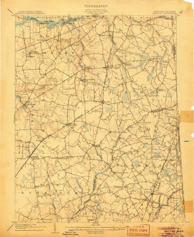 United States Geological Survey Barclay, MD-DE (1905, 62500-Scale) digital map