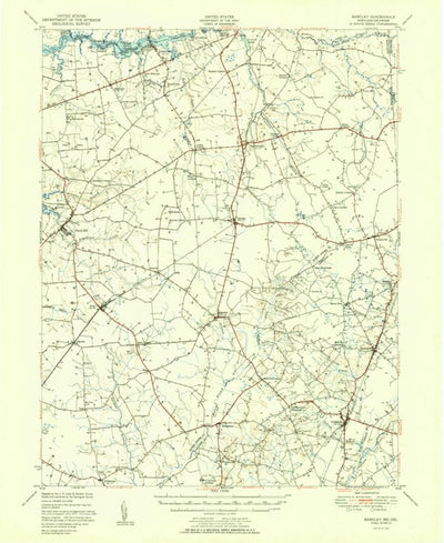 United States Geological Survey Barclay, MD-DE (1951, 62500-Scale) digital map