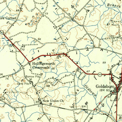 United States Geological Survey Barclay, MD-DE (1951, 62500-Scale) digital map