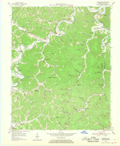 United States Geological Survey Barcreek, KY (1954, 24000-Scale) digital map
