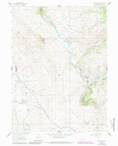 United States Geological Survey Barcus Peak, WY (1961, 24000-Scale) digital map