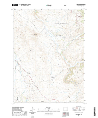 United States Geological Survey Barcus Peak, WY (2021, 24000-Scale) digital map