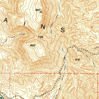 United States Geological Survey Bard, CA-AZ (1952, 24000-Scale) digital map