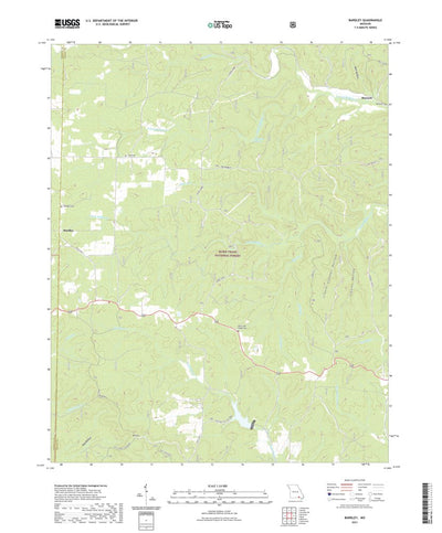 United States Geological Survey Bardley, MO (2021, 24000-Scale) digital map
