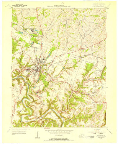United States Geological Survey Bardstown, KY (1953, 24000-Scale) digital map