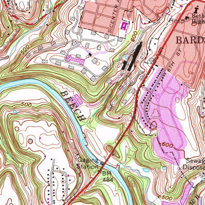 United States Geological Survey Bardstown, KY (1967, 24000-Scale) digital map