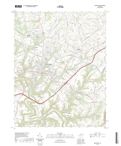 United States Geological Survey Bardstown, KY (2022, 24000-Scale) digital map