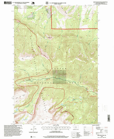 United States Geological Survey Bare Mountain, MT (1996, 24000-Scale) digital map
