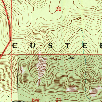 United States Geological Survey Bare Mountain, MT (1996, 24000-Scale) digital map