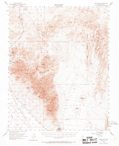 United States Geological Survey Bare Mountain, NV (1954, 62500-Scale) digital map