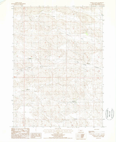 United States Geological Survey Barent Valley, NE (1988, 24000-Scale) digital map