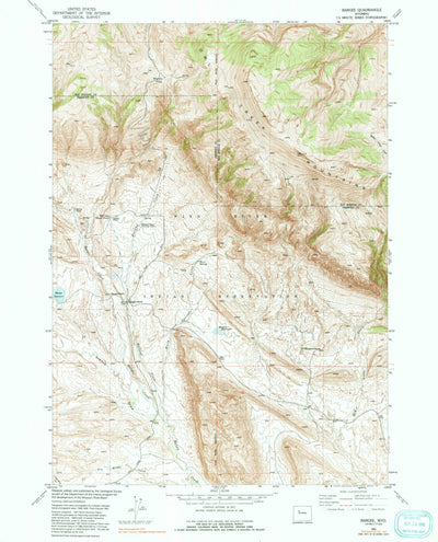 United States Geological Survey Bargee, WY (1952, 24000-Scale) digital map