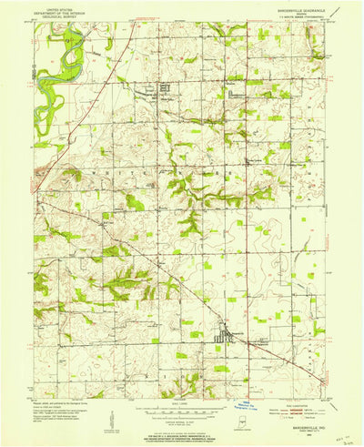 United States Geological Survey Bargersville, IN (1952, 24000-Scale) digital map