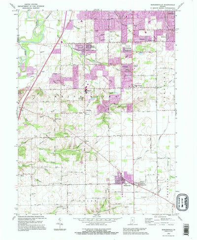 United States Geological Survey Bargersville, IN (1992, 24000-Scale) digital map