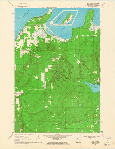 United States Geological Survey Bark Bay, WI (1964, 24000-Scale) digital map