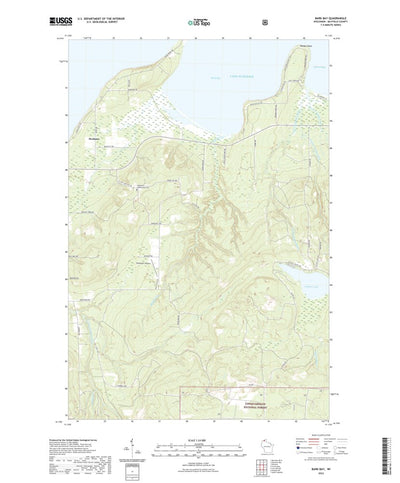 United States Geological Survey Bark Bay, WI (2022, 24000-Scale) digital map