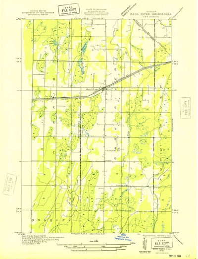 United States Geological Survey Bark River, MI (1932, 31680-Scale) digital map