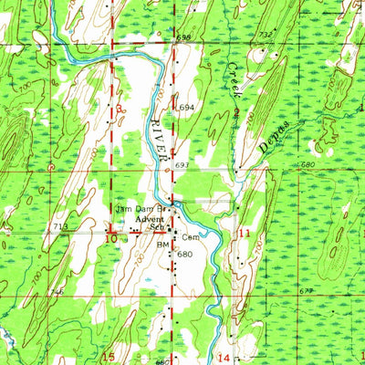 United States Geological Survey Bark River, MI (1963, 62500-Scale) digital map