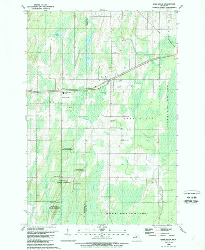 United States Geological Survey Bark River, MI (1989, 24000-Scale) digital map