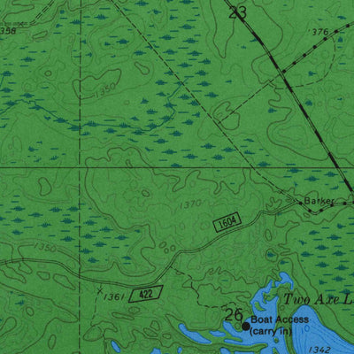 United States Geological Survey Barker Lake, WI (1972, 24000-Scale) digital map