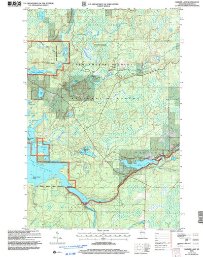 United States Geological Survey Barker Lake, WI (2005, 24000-Scale) digital map