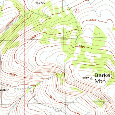 United States Geological Survey Barker Mountain, WA (1981, 24000-Scale) digital map